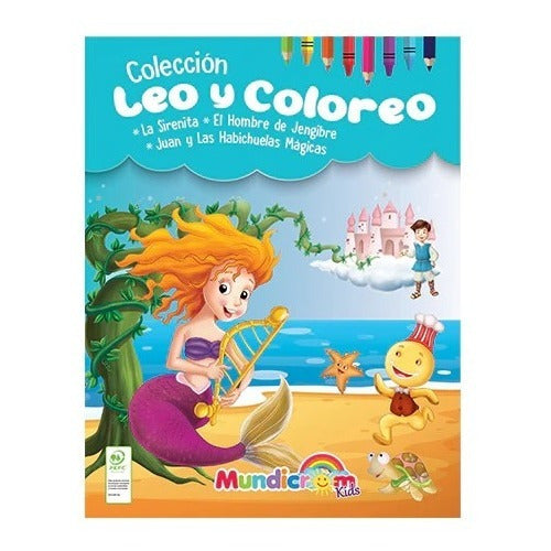 Leo Y Coloreo, Cuentos Para Pintar 3 Libros - Mundicrom