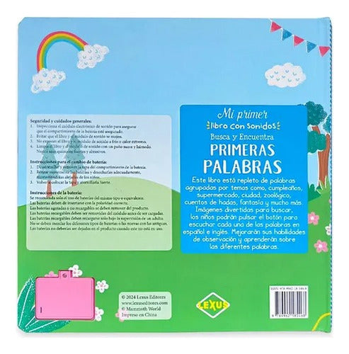 Primeras Palabras Mi Primer Libro 50 Sonidos Busca-encuentra