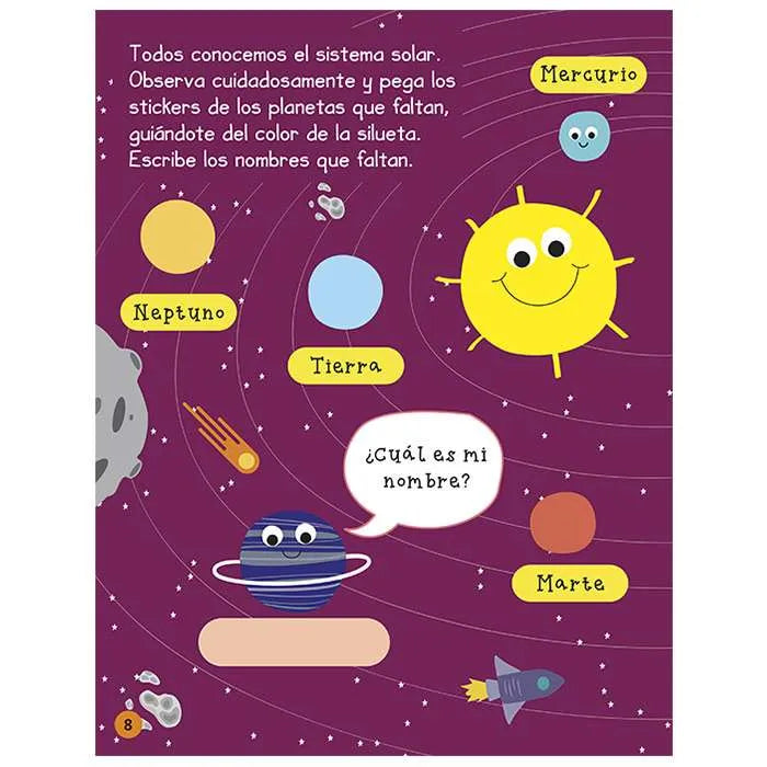 Libro De Actividades Espacio con stickers - Nuevo y Original - Lexus
