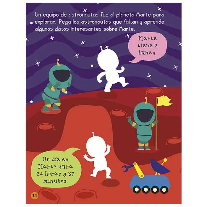 Libro De Actividades Espacio con stickers - Nuevo y Original - Lexus