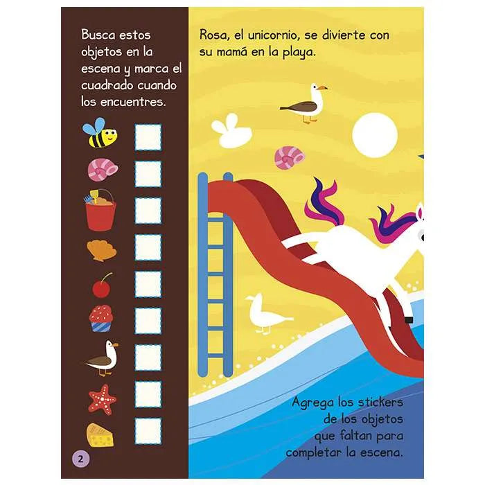 Libro De Actividades Unicornios C/stickers - Original Lexus