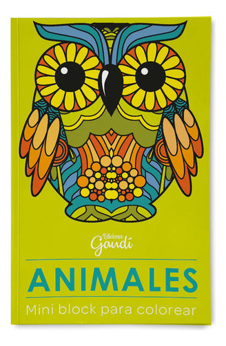 Animales: Mini Block Para Colorear, De Ediciones Gaudí. N/a, Vol. 1. Editorial Mundicrom, Tapa Blanda, Edición 1 En Español, 2024