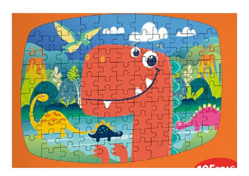 Puzle Familiar Valle De Dinosaurios (105 Piezas) - Mundicrom