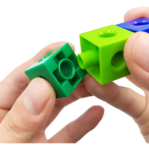 Cubos Multiencaje Unifix Con Caja Plastica Cantidad De Piezas 100