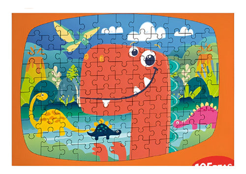 Puzle Familiar Valle De Dinosaurios (105 Piezas) - Mundicrom