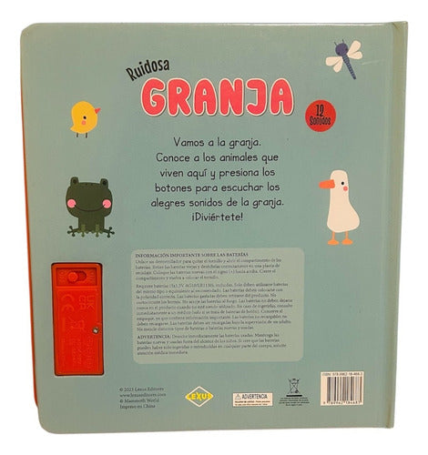 Libro Ruidosa Granja - 12 Sonidos - Lexus Nuevo Y Original