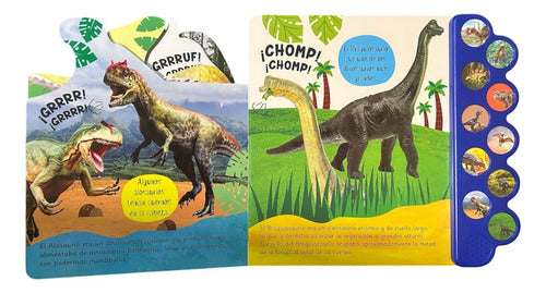 Dinosaurios Las Temibles Criaturas: 10 Sonidos Estruendos De Dinosaurios, De Lexus. N/a, Vol. 1. Editorial Lexus Editores, Tapa Dura En Español, 2024