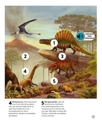 Libro Dinosaurios Y Vida Prehistórica Con Sonidos, De Vários. Editorial Lexus, Tapa Dura En Español