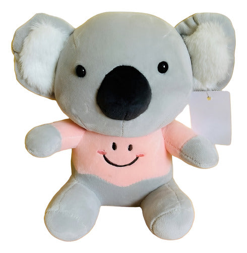 Peluche Koala Con Polera Kawaii De Felpa Suave 22cm Varios Colores