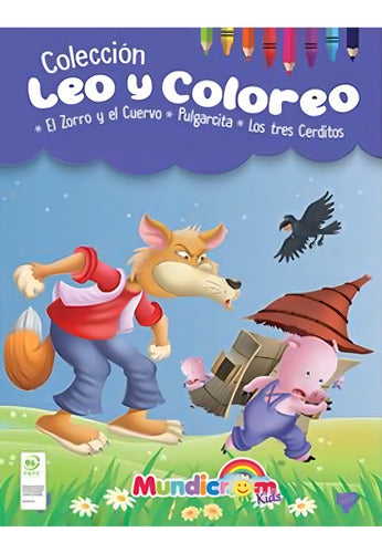 El Zorro Y El Cuervo - Pulgarcita - Los Tres Cerditos, De Varios Autores. Aplica Editorial Mundicrom, Tapa Blanda, Edición En Español,