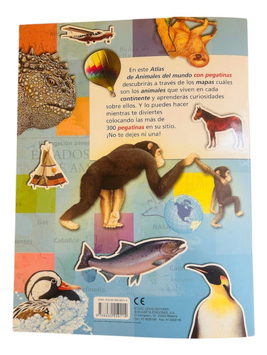 Atlas De Animales Del Mundo Con Pegatinas - Lexus Nuevo Orig