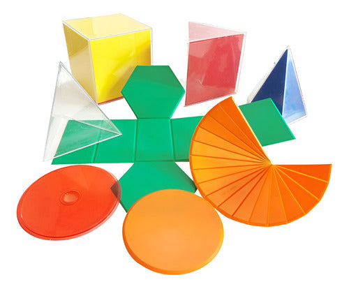Cuerpos Geométricos Con Redes Plegables 2d/3d