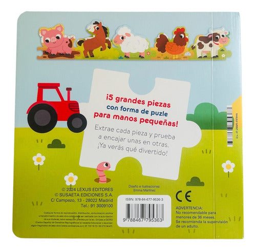 Mis Primeros Puzles: Animales De La Granja - Cuento 5 Piezas