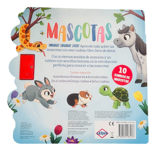 Libro Mascotas Con 10 Sonidos Y Datos Sobre Mascotas - Lexus