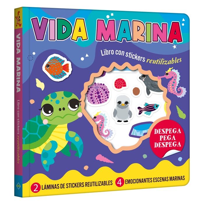 Vida Marina - Libro con Stickers Reutilizables