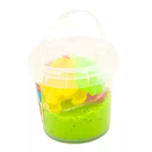 Arena Magica Verde Kinetica Pote 500gr + Moldes