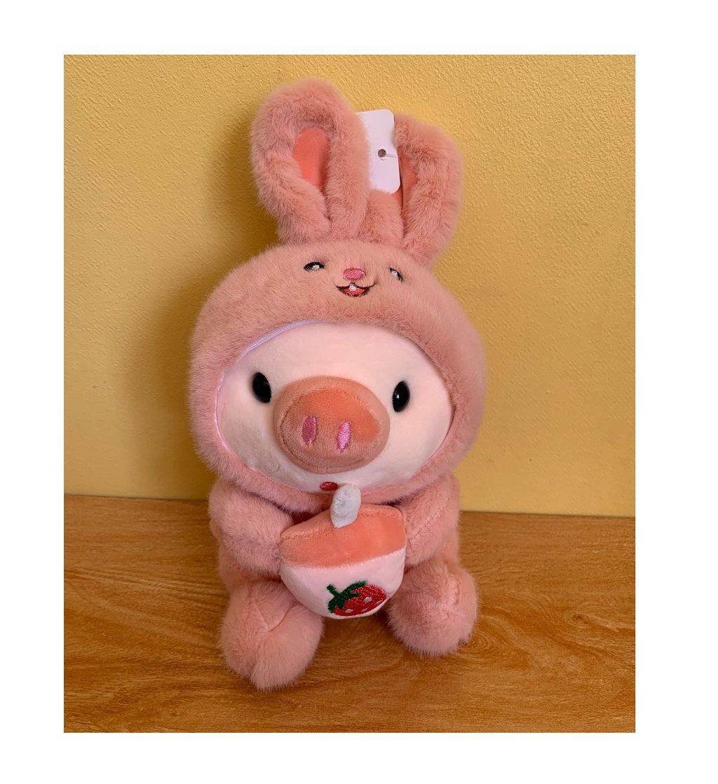 Peluche cerdito conejo Kawii de felpa suave 28cm