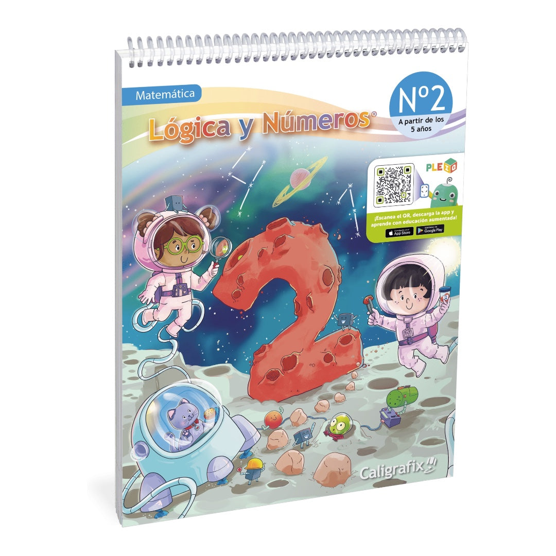 Pack Trazos y Letras N°2 - Lógica y Números N°2 Kinder Edición Actualizada Caligrafix