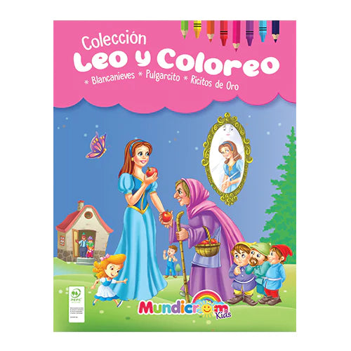 Leo Y Coloreo, Cuentos Para Pintar 3 Libros - Mundicrom