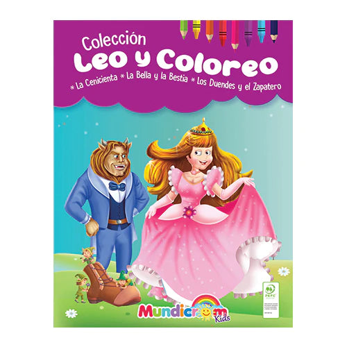 Leo Y Coloreo, Cuentos Para Pintar 3 Libros - Mundicrom