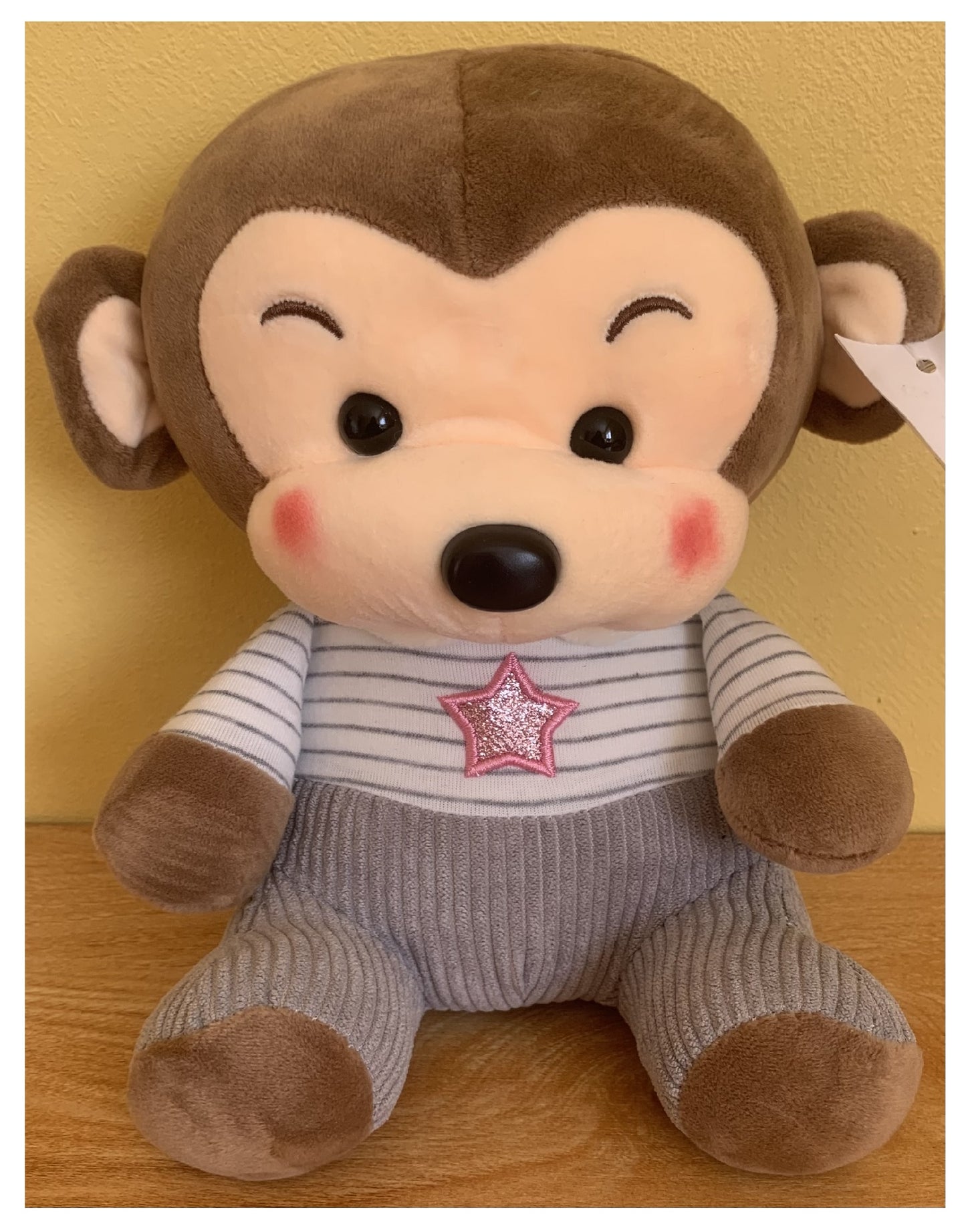 Peluche Monito Con Ropa Kawaii De Felpa Suave 21cm