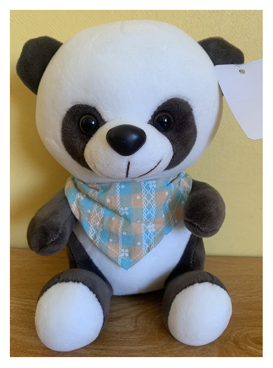 Peluche Osito Panda Con Pañuelo Kawaii De Felpa Suave 20cm