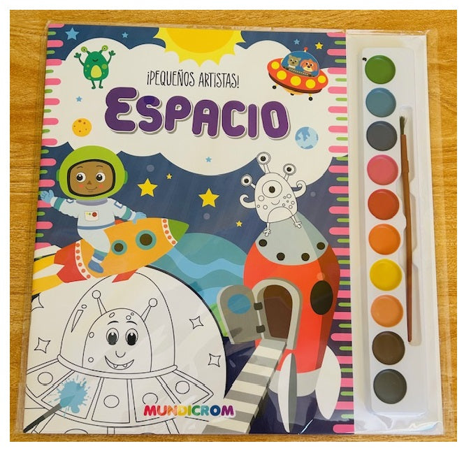 ¡Pequeños Artistas! - Espacio - Libro Pintar con acuarelas - Mundicrom