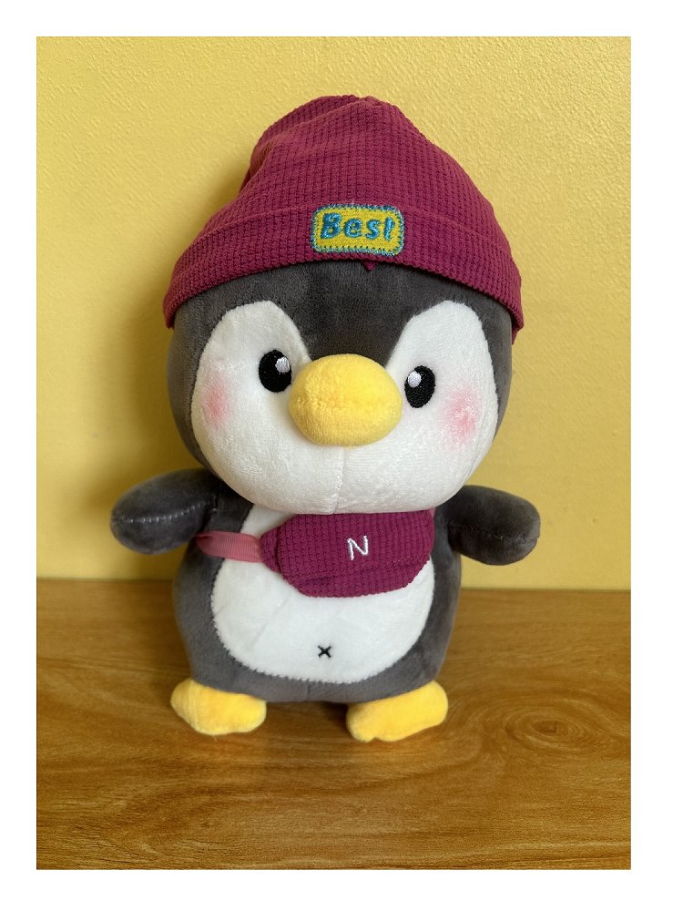Peluche Pinguino Con Gorro Kawaii De Felpa Suave 26cm