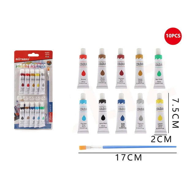 Pintura Acrílica 12 Colores 6ml.