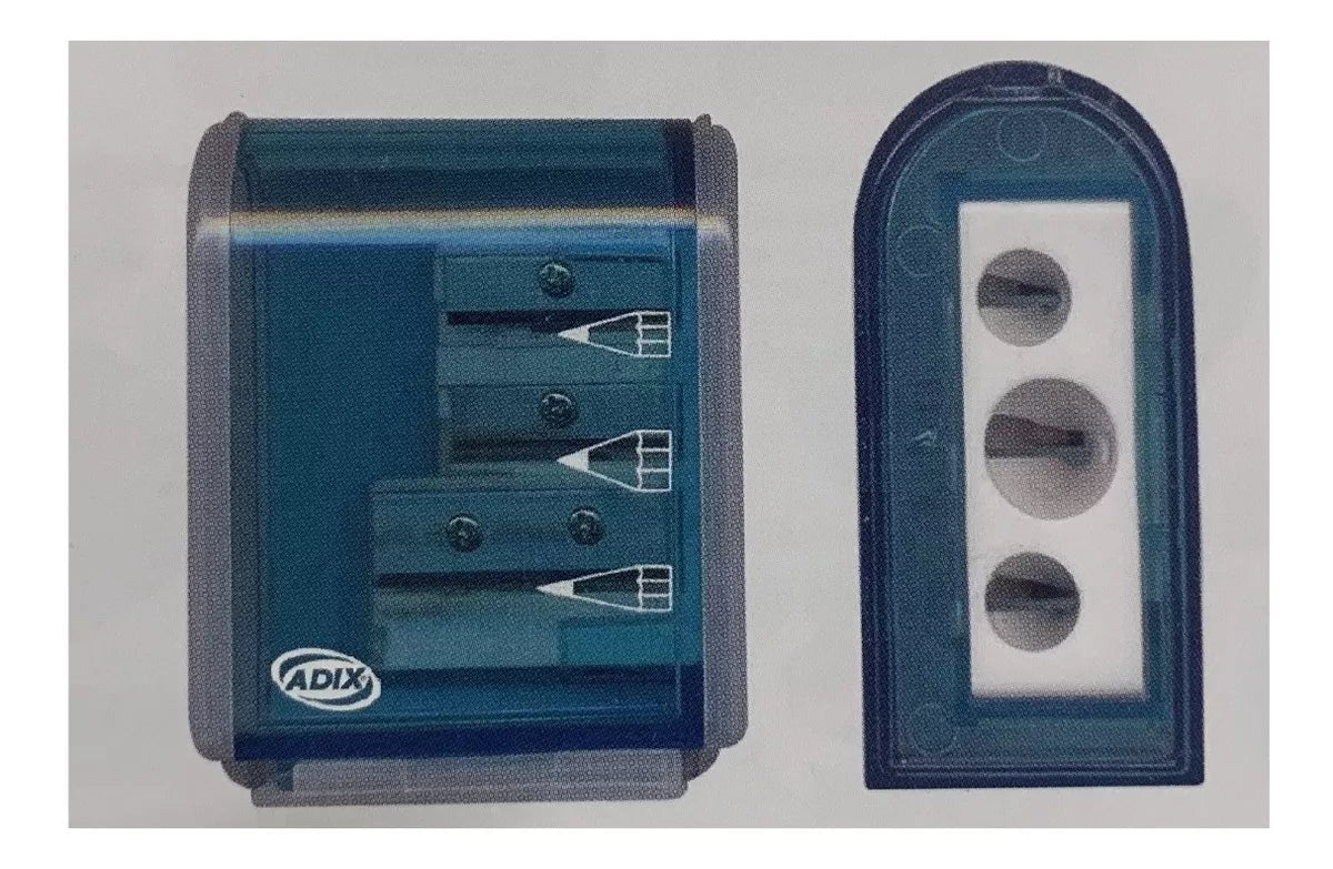 Sacapuntas Triple Con Contenedor - Adix