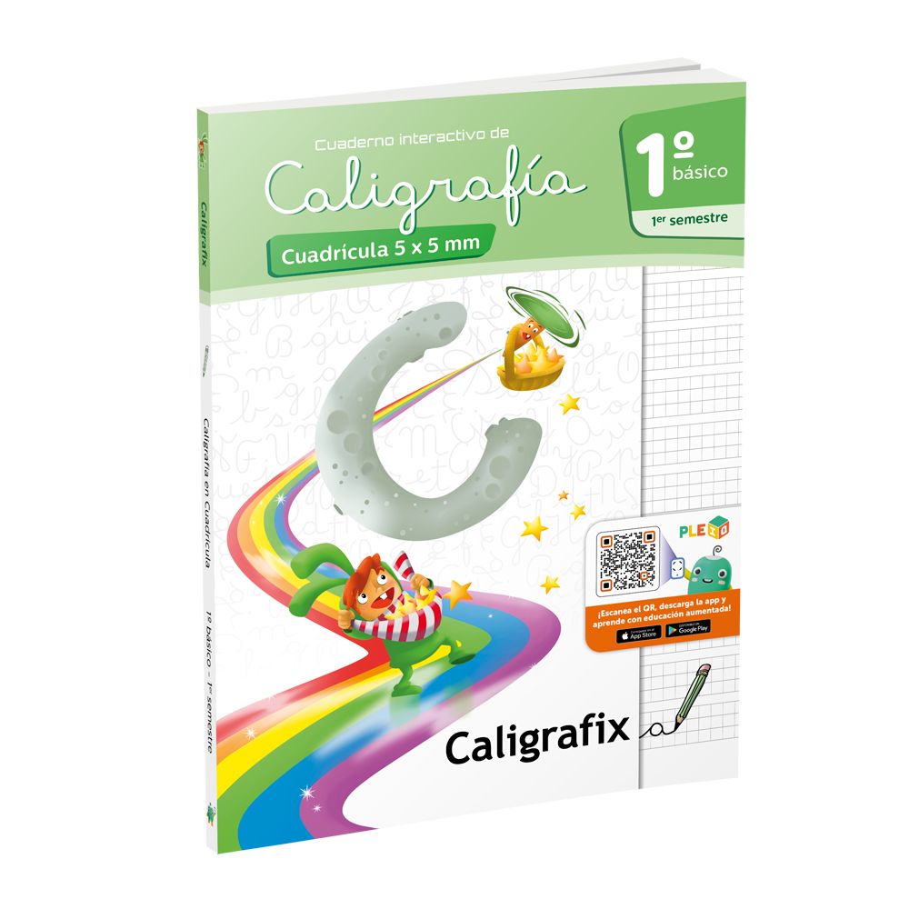 Cuaderno Caligrafia Cuadricula 5mm 1° Basico Primer Semestre Caligrafix