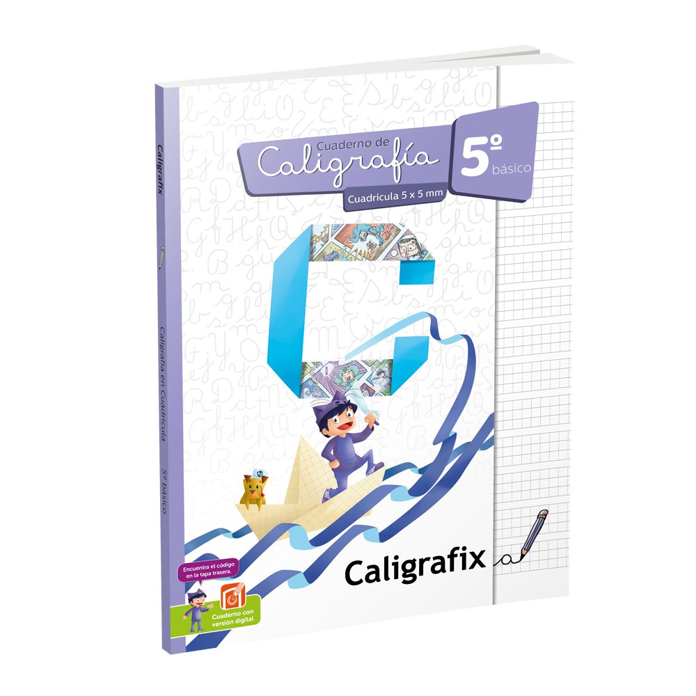 Cuaderno Caligrafia Cuadricula 5mm 5° Básico Edición Actualizada Caligrafix