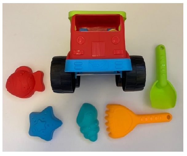 Set Playa Camion Tolva Con Moldes Y Palas 6 Piezas Niños