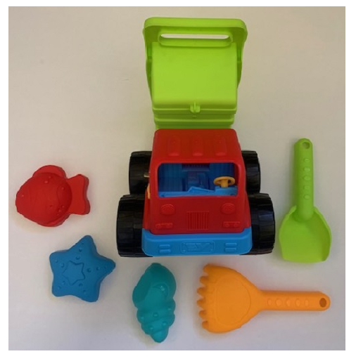 Set Playa Camion Tolva Con Moldes Y Palas 6 Piezas Niños