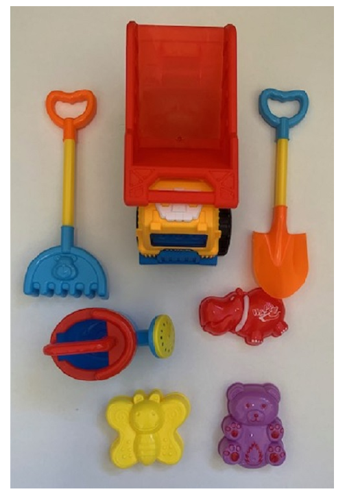 Set Playa Camion Tolva Con Accesorios Y Palas 7 Piezas