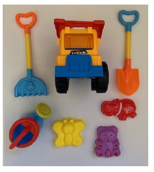 Set Playa Camion Tolva Con Accesorios Y Palas 7 Piezas