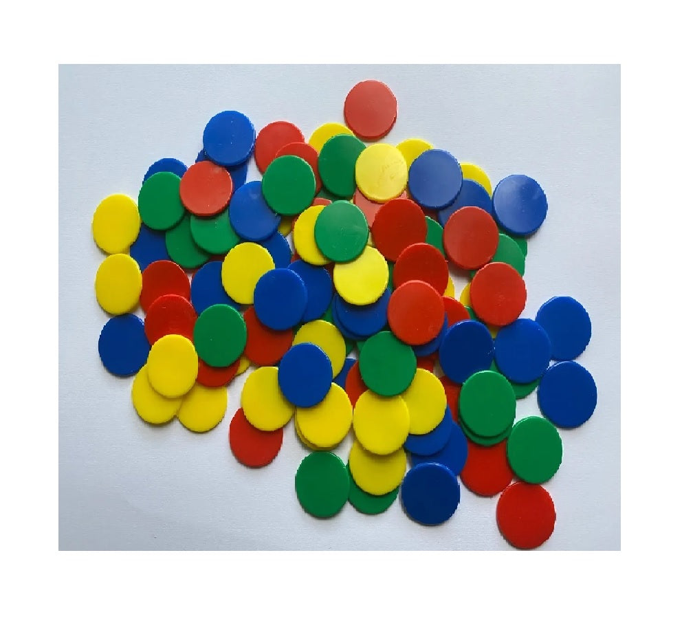Fichas de 100 Piezas de Color Sólido