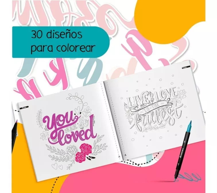Lettering Para Todos - Libro Para Colorear
