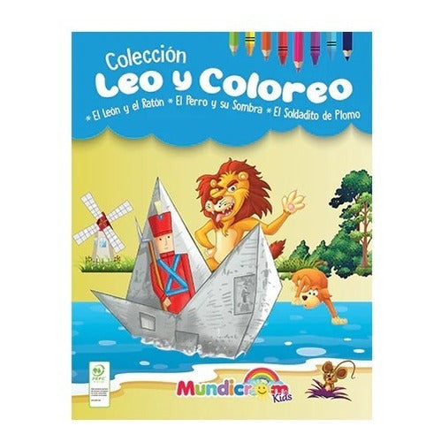 Leo Y Coloreo, Cuentos Para Pintar 3 Libros - Mundicrom