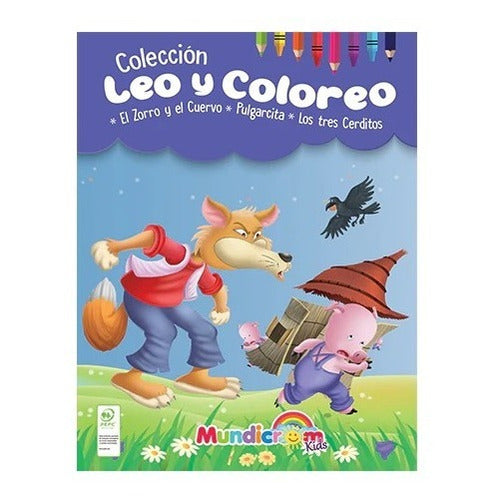 Leo Y Coloreo, Cuentos Para Pintar 3 Libros - Mundicrom