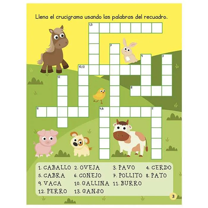 Libro De Actividades Animales de la Granja con stickers - Nuevo Y Original - Lexus