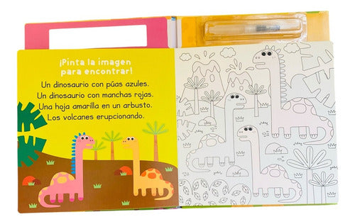 Libro Dinosaurios Con Pincel - Busca Y Encuentra - Lexus