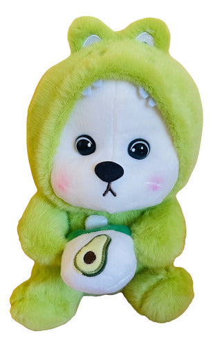 Peluche Osito Disfraz Cocodrilo Kawaii De Felpa Suave 22cm Verde