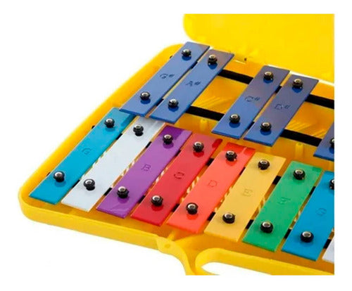 Metalofono Cromatico De 25 Notas  Amarillo