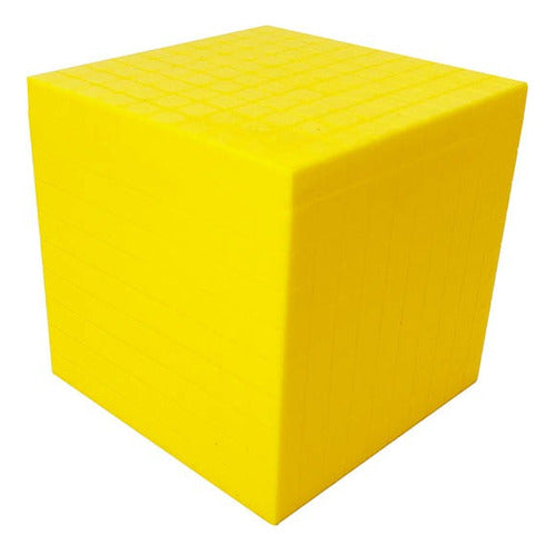 Bloque Multibase  Base 10 Conectable Amarillo