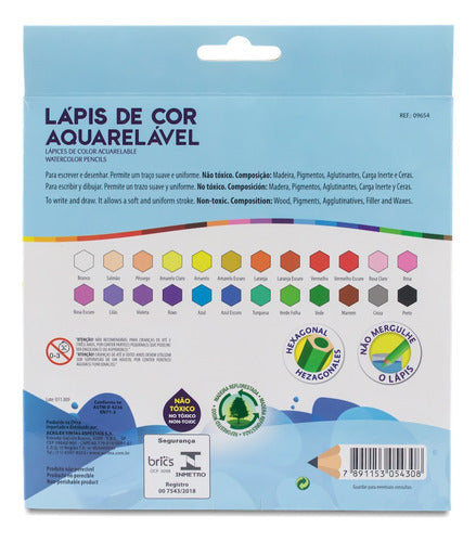 Acrilex Lapices De Colores Acuarelables 24 Colores + Pincel