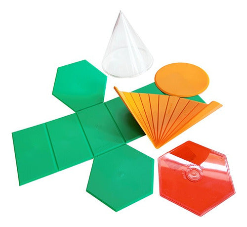 Cuerpos Geométricos Con Redes Plegables 2d/3d