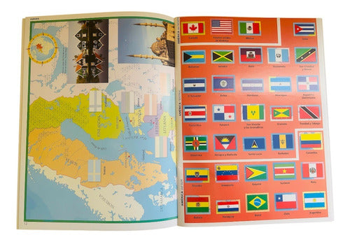 Atlas De Las Banderas Con Pegatinas - Lexus Nuevo Original