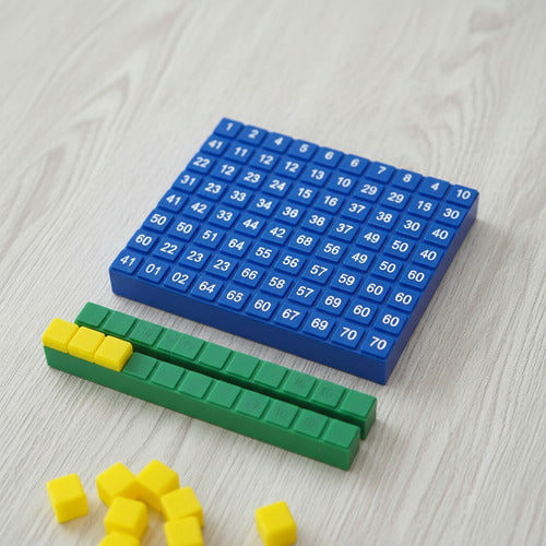 Bloques Base 10, Base 1000 Método Singapur, 132 Piezas. Colores