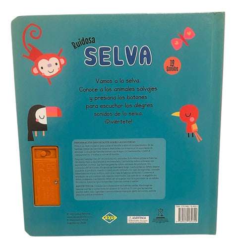 Libro Ruidosa Selva - 12 Sonidos - Lexus Nuevo Y Original